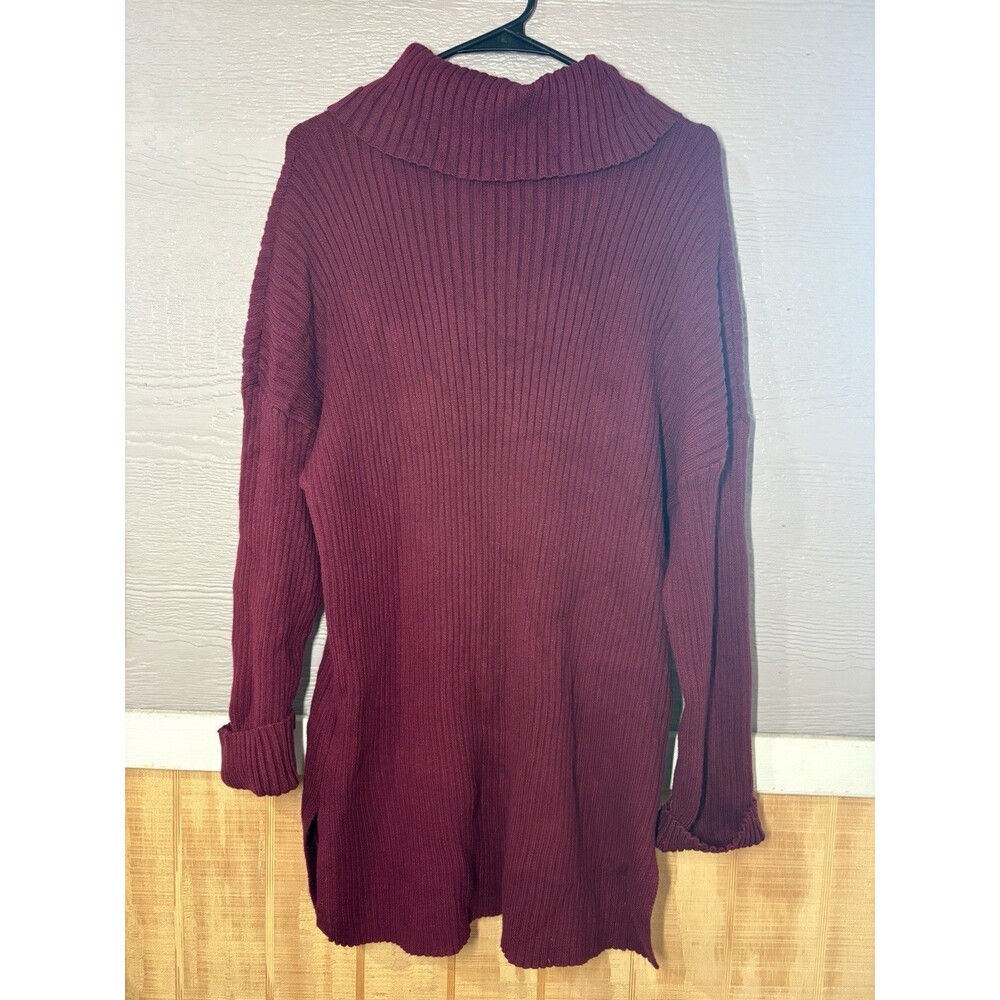 Holiday Party Turtle Neck Chunky Ribbed Sweater Dress